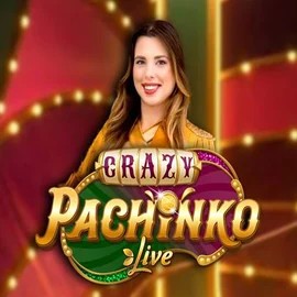 Crazy Pachinko slot logo by Evolution at Spinstein Casino