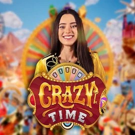 Live Casino logo of Crazy Time from Evolution at Spinstein Casino