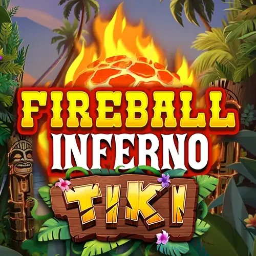 Fireball Inferno Tiki by NetEnt, showcased at spinsteincasinos.de – game logo