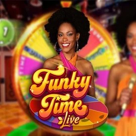 Funky Time slot logo by Evolution at Spinstein Casino