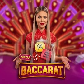 Mega Baccarat logo by Pragmatic Play Spinstein Casino